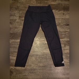 Adidas women's compression training tights black size XL 7/8 length